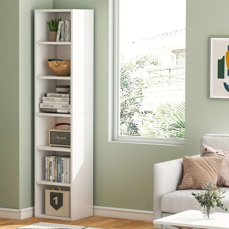 NNETMLT 6-Tier Tall Narrow Bookshelf
