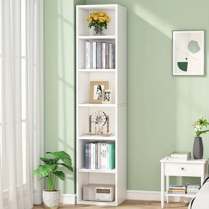 NNETMLT 6-Tier Tall Narrow Bookshelf