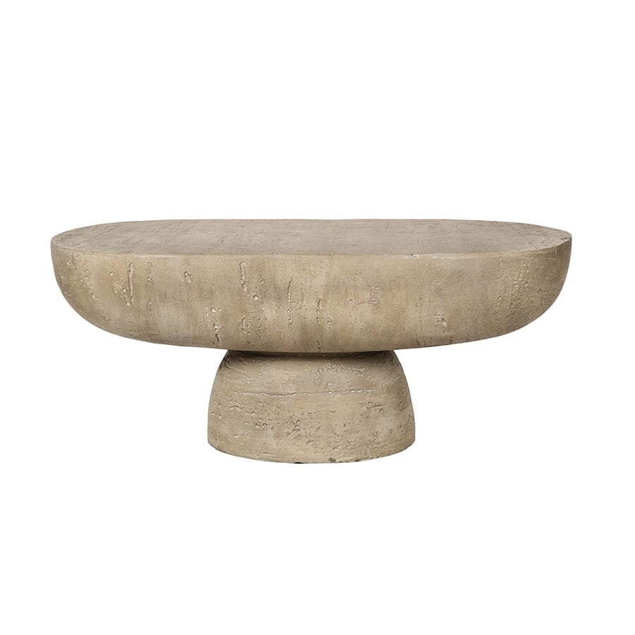 Logan Oval Cement Coffee Table