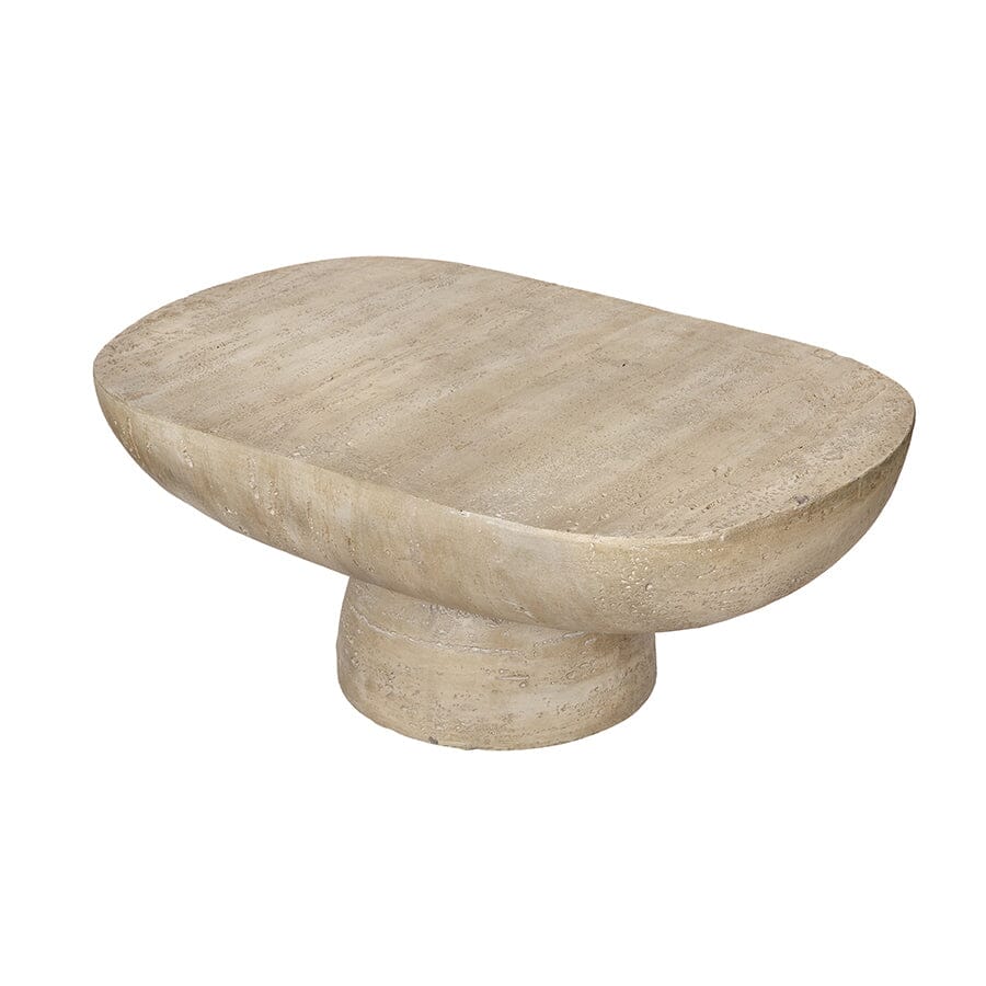 Logan Oval Cement Coffee Table