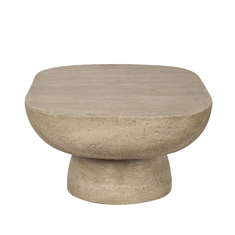Logan Oval Cement Coffee Table