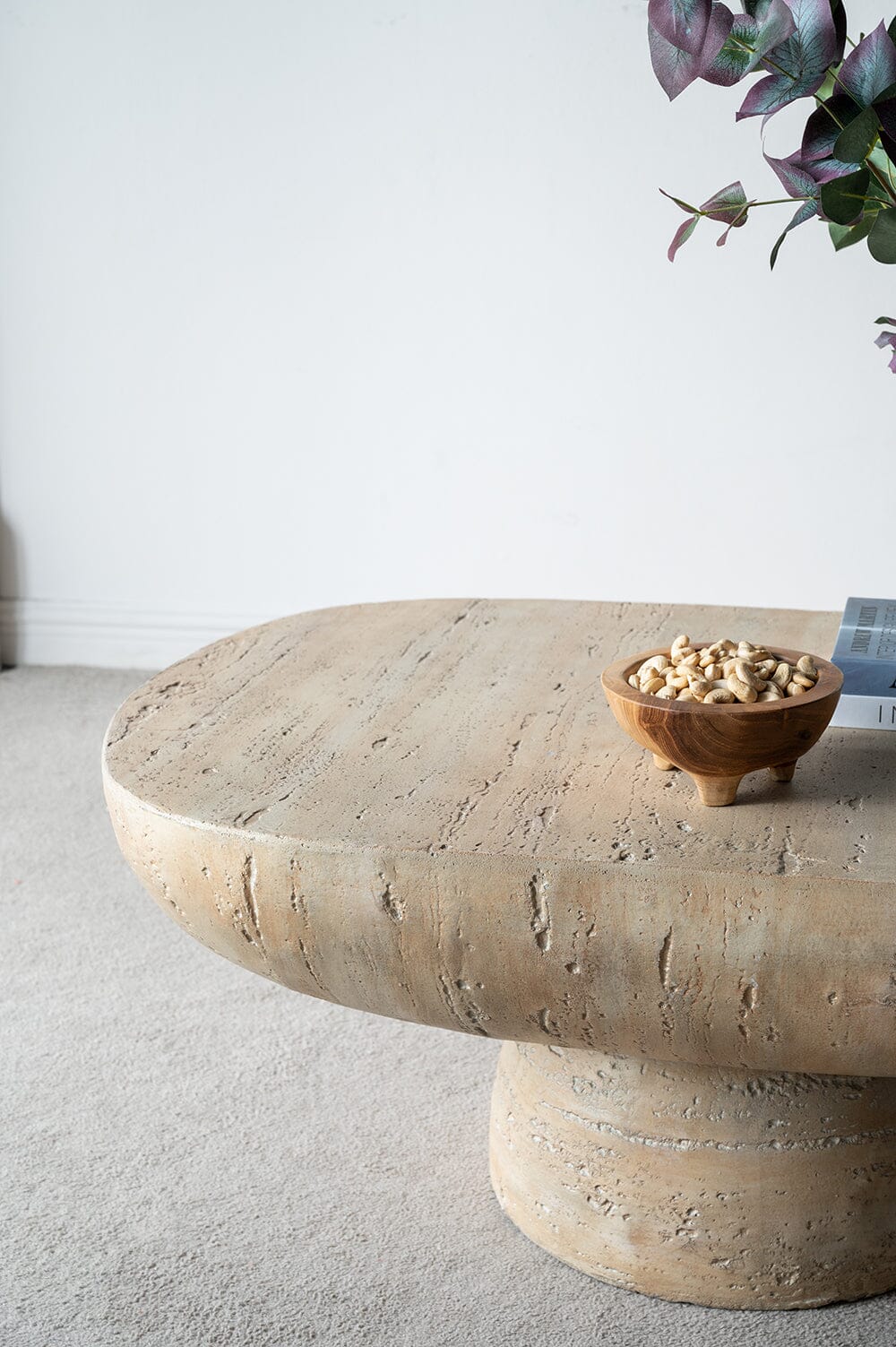 Logan Oval Cement Coffee Table