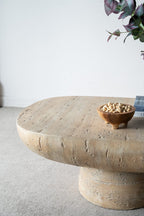 Logan Oval Cement Coffee Table