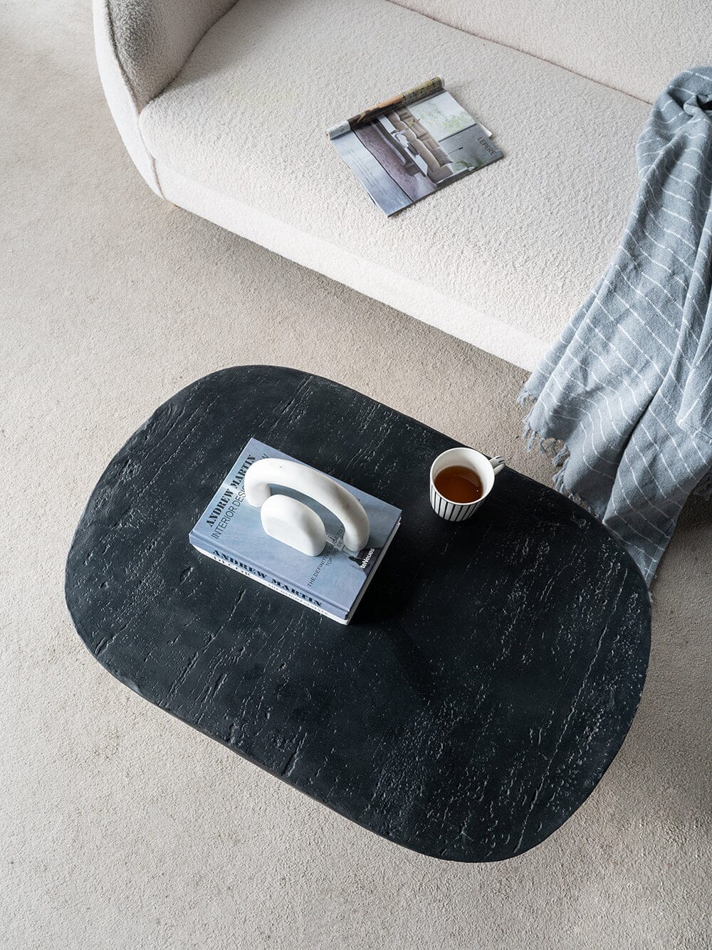 Sleek Cement Coffee Table: Timeless Elegance