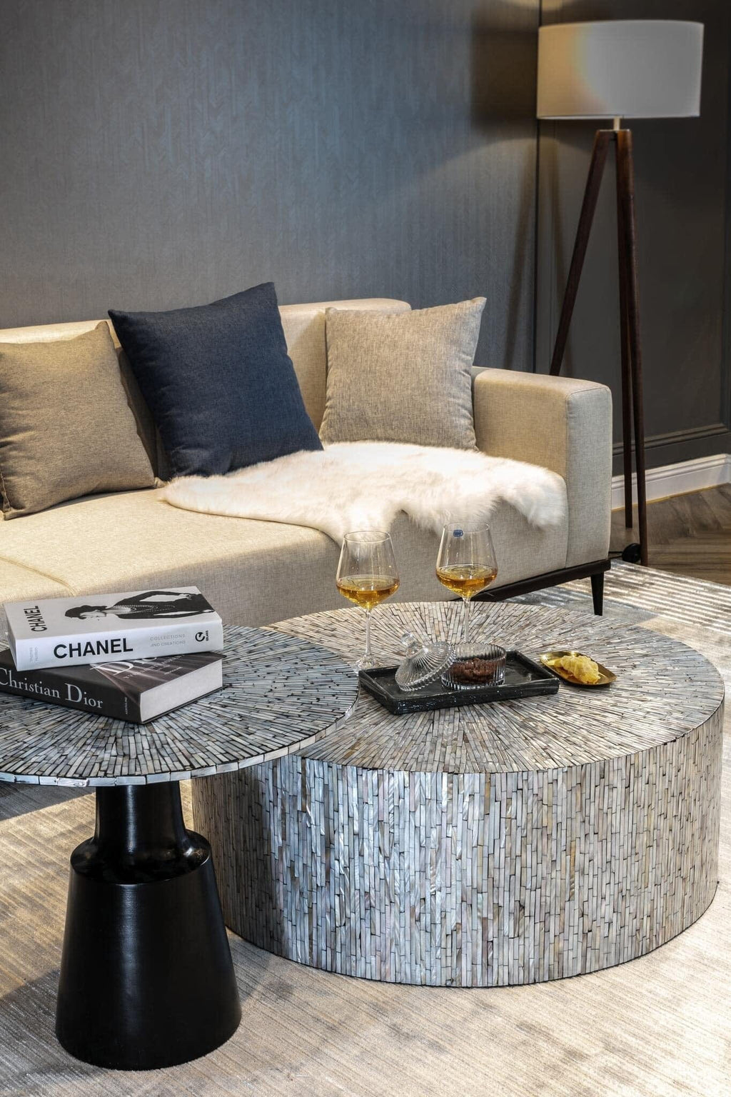 Mont Blanc Handcrafted Mother of Pearl Coffee Table