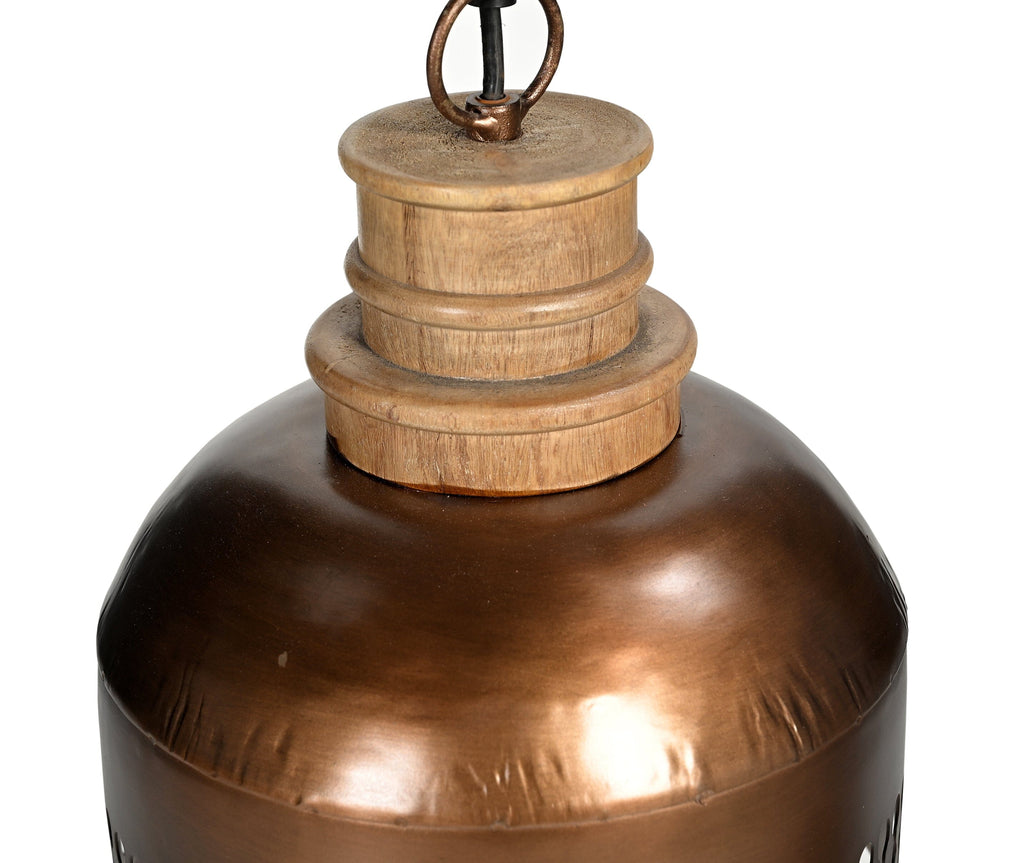 Copper and Wood Artistic Lampshade