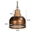 Copper and Wood Artistic Lampshade