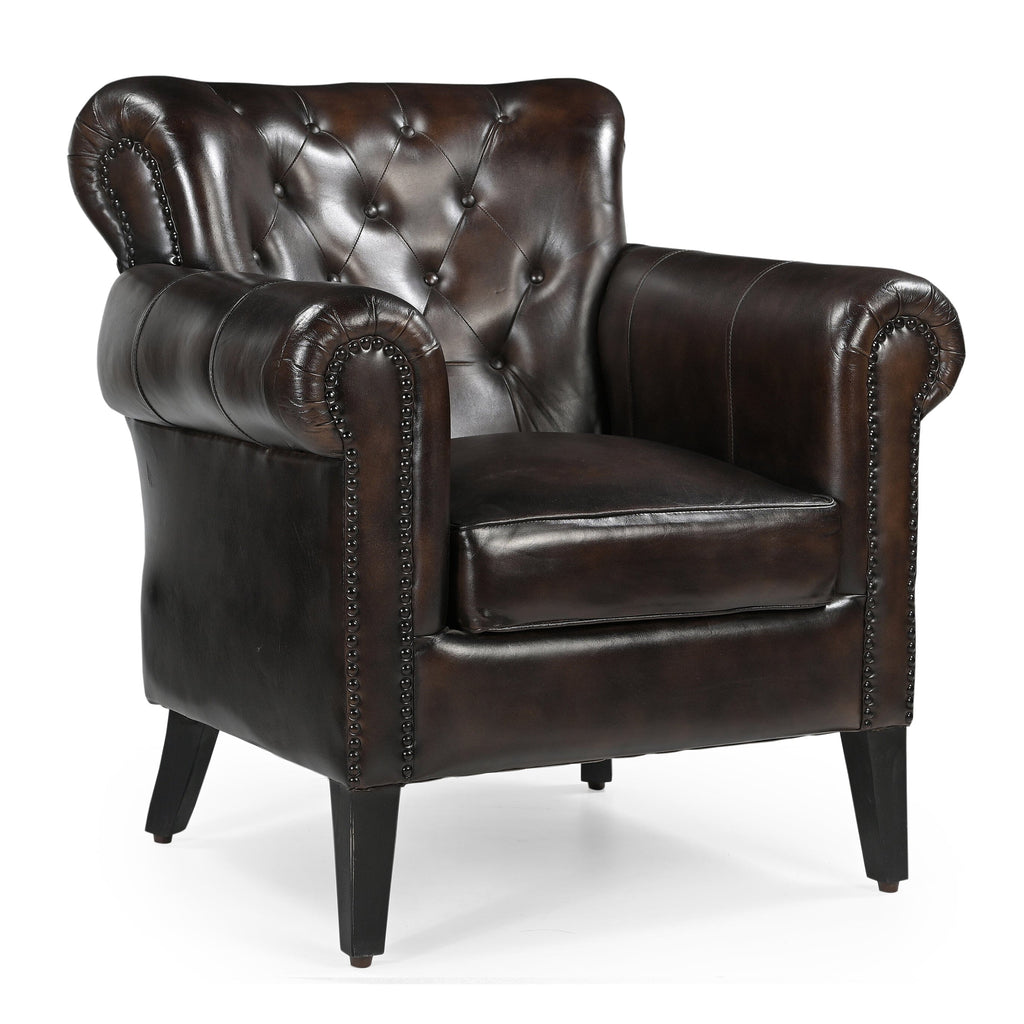 Chocolate Leather Armchair: Classic Elegance Redefined