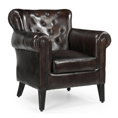 Chocolate Leather Armchair: Classic Elegance Redefined