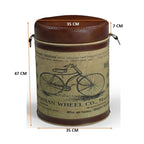 Cylindrical Bicycle Ottoman: A Touch of History