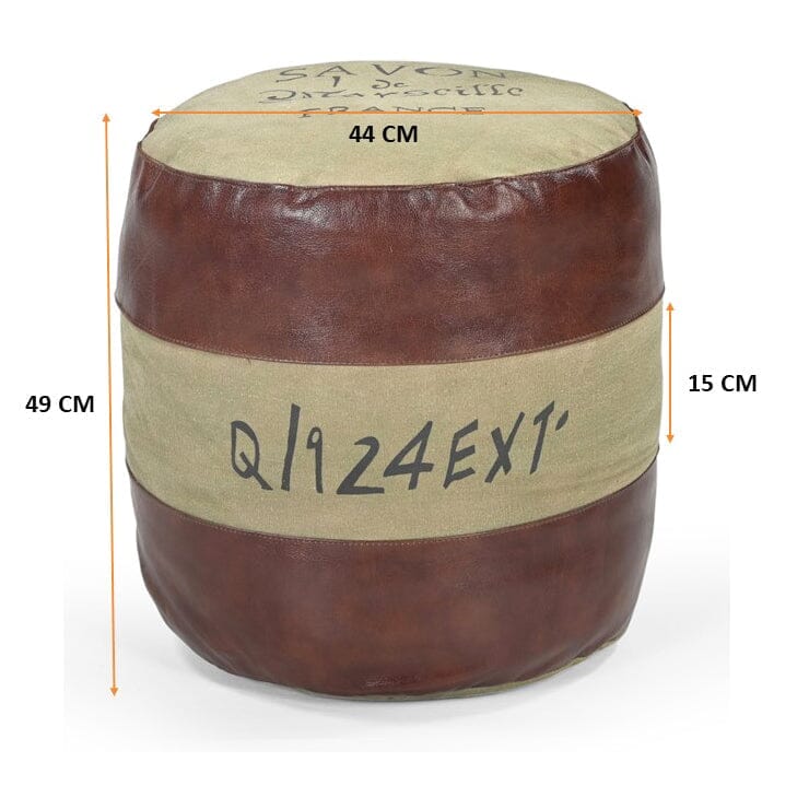 Savon France Handmade Round Ottoman