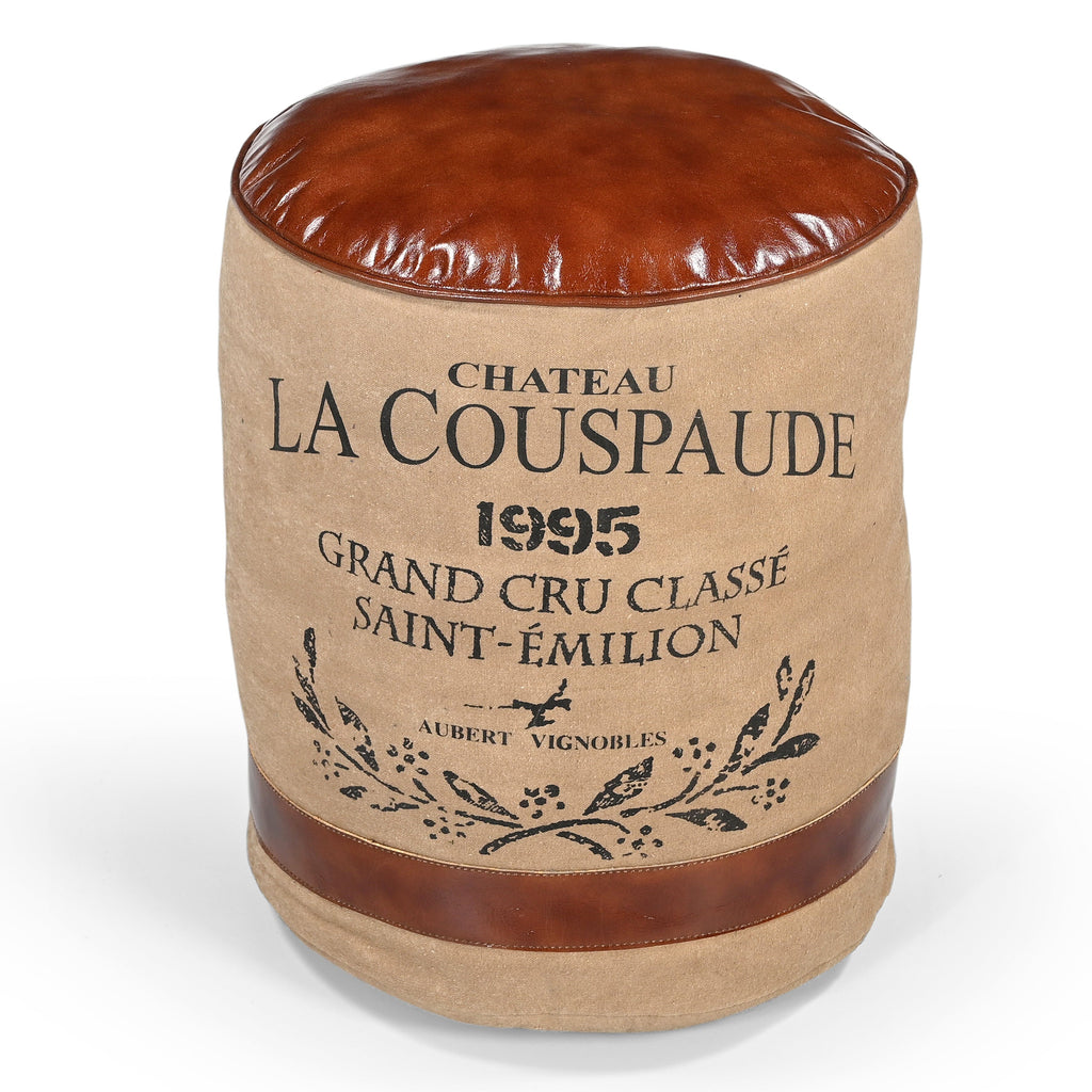 Chateau Canvas Ottoman - The Charlotte