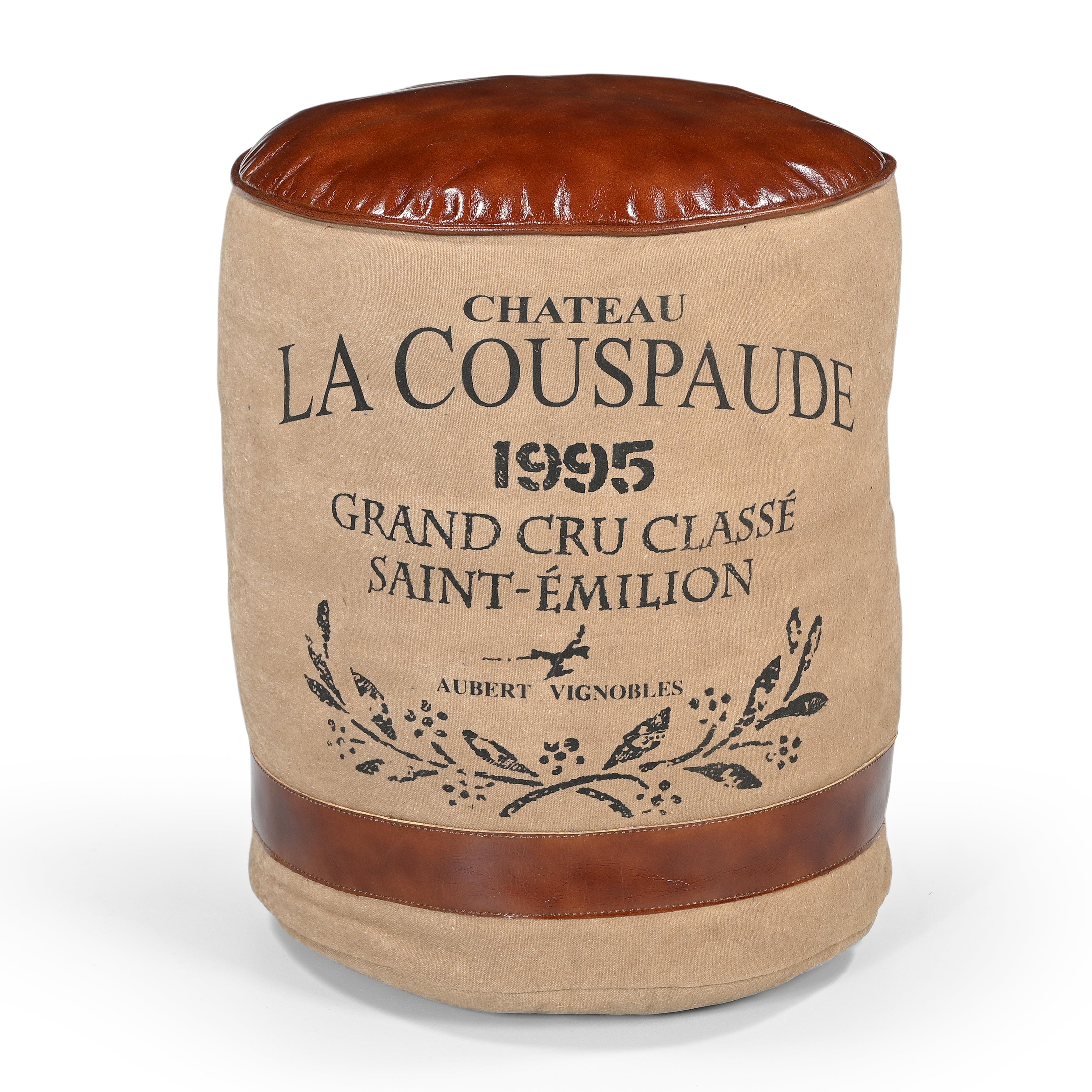 Chateau Canvas Ottoman - The Charlotte