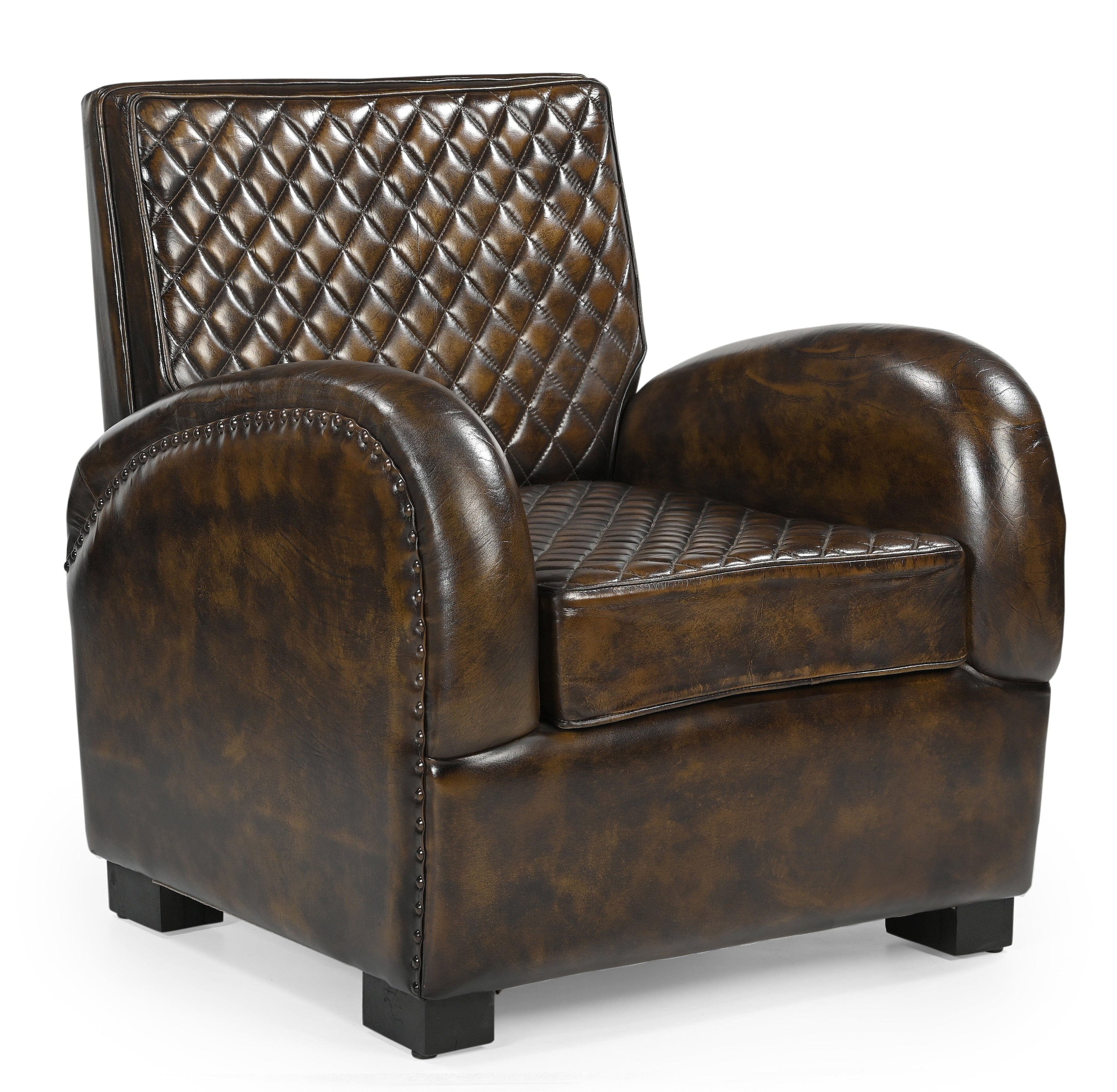 ARMSTRONG Luxury Buffalo Hide Leather Armchair