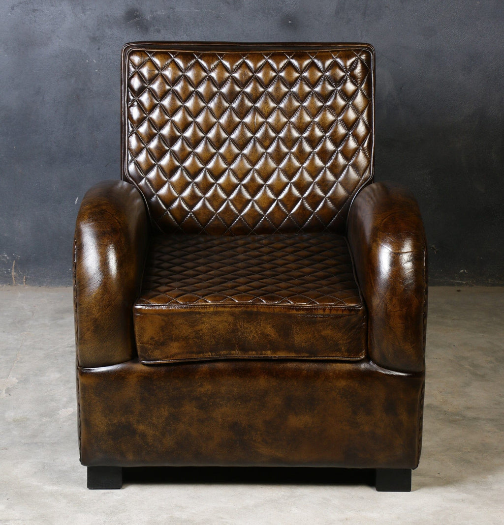 ARMSTRONG Luxury Buffalo Hide Leather Armchair