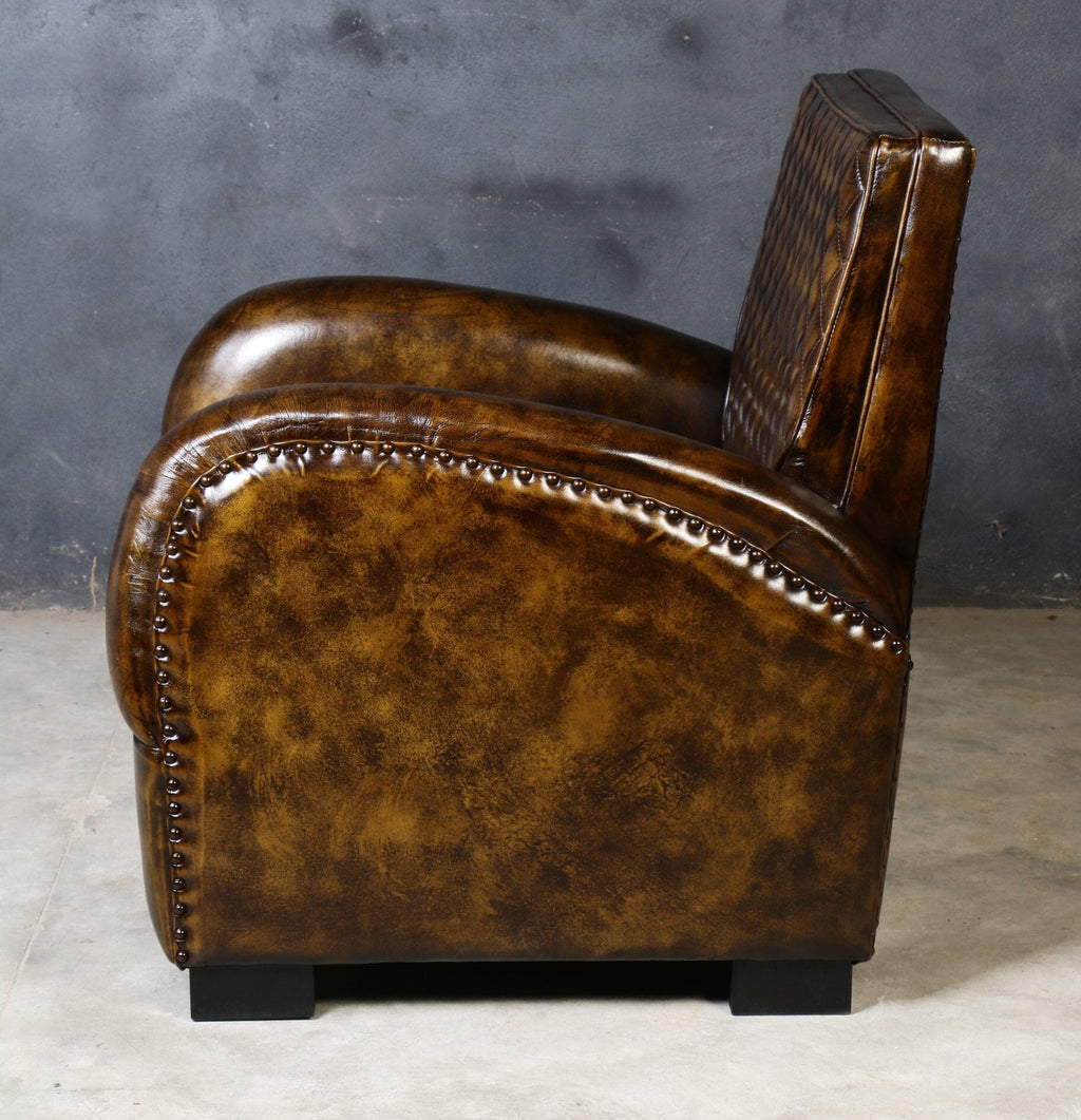 ARMSTRONG Luxury Buffalo Hide Leather Armchair