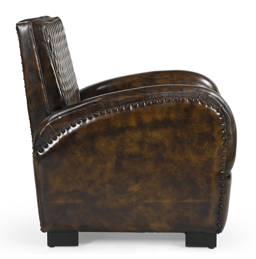 ARMSTRONG Luxury Buffalo Hide Leather Armchair