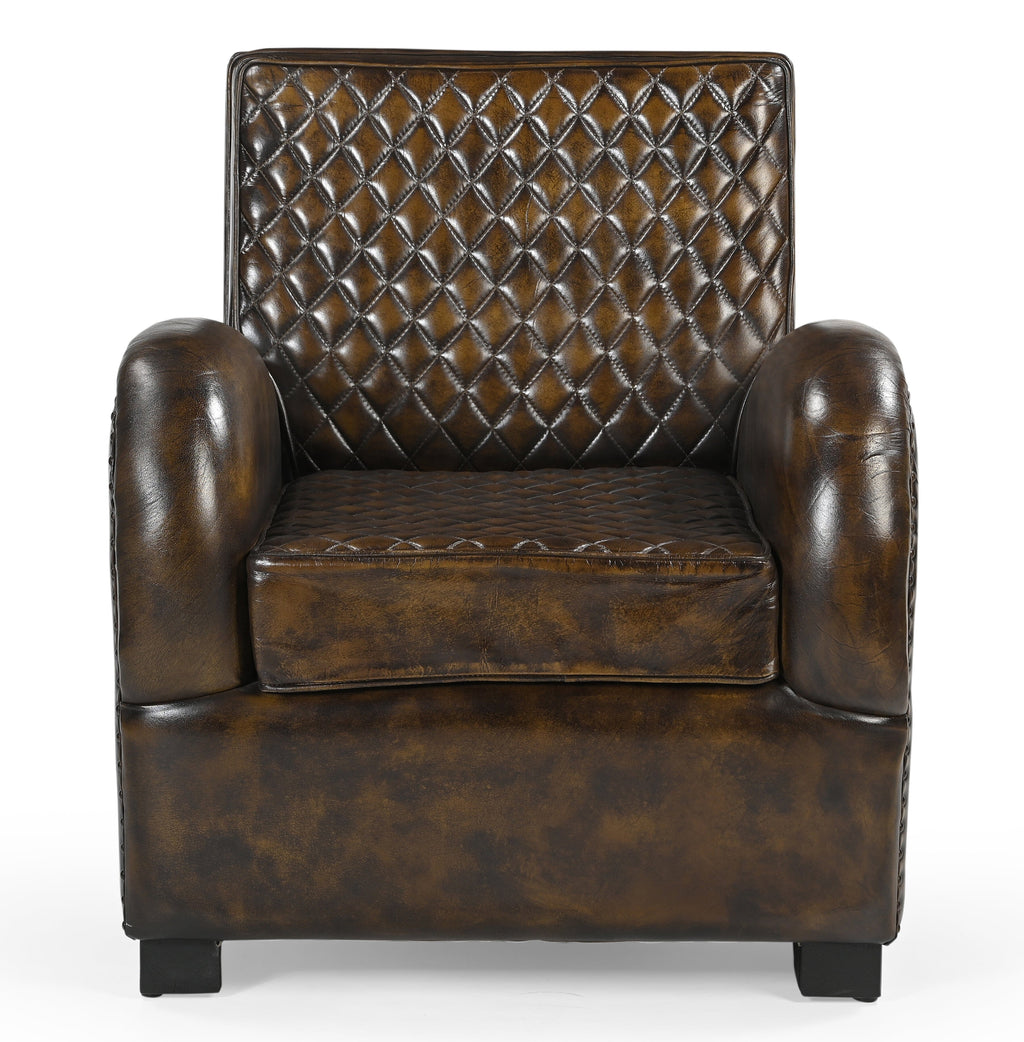 ARMSTRONG Luxury Buffalo Hide Leather Armchair