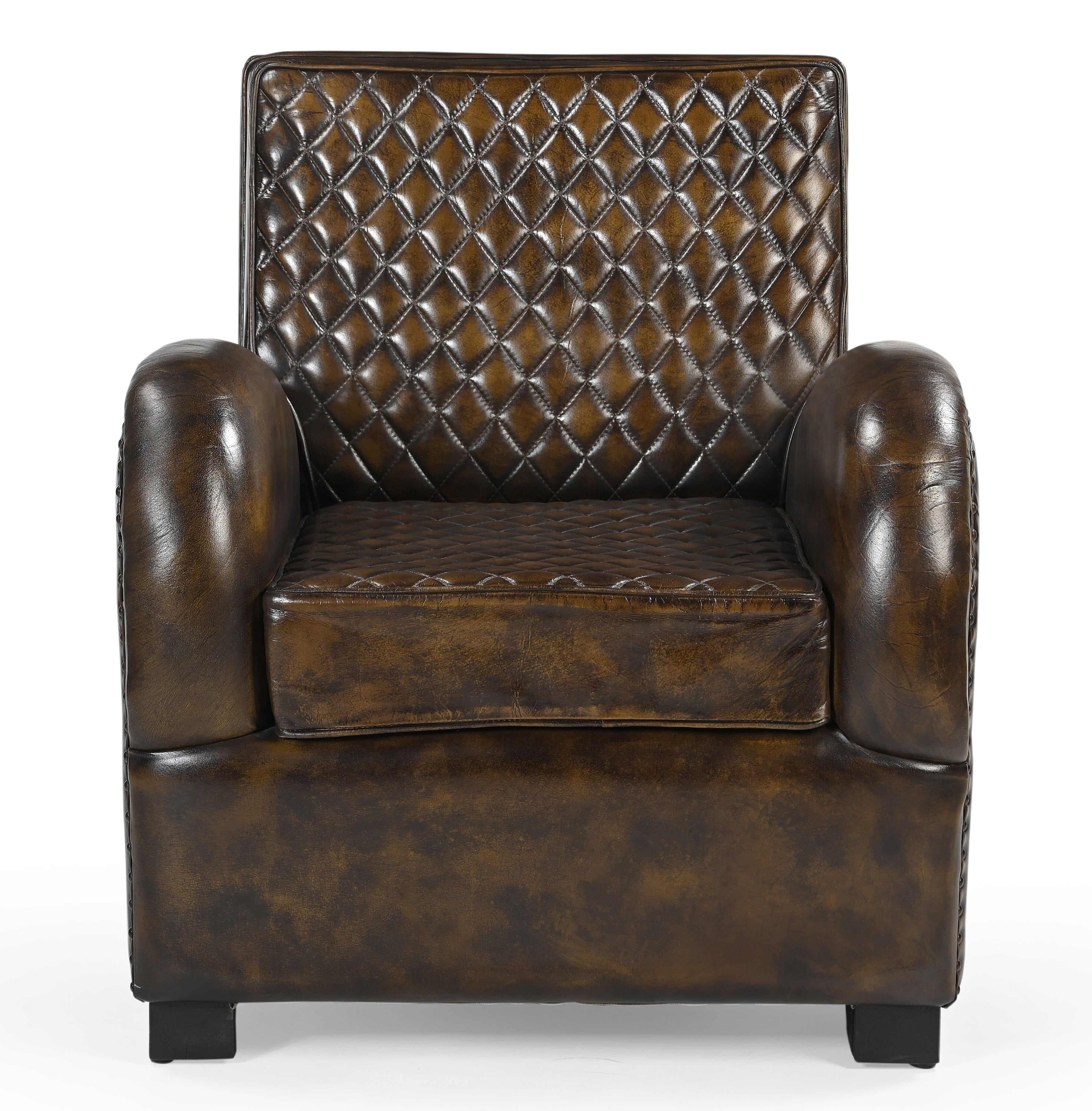 ARMSTRONG Luxury Buffalo Hide Leather Armchair