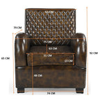 ARMSTRONG Luxury Buffalo Hide Leather Armchair