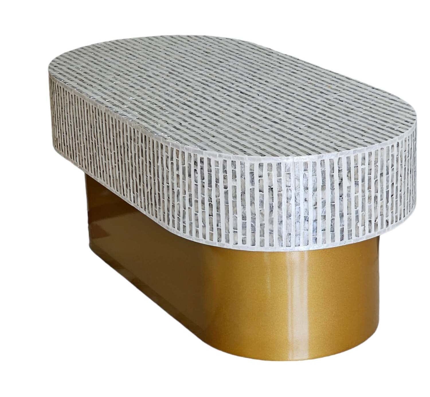 Opulent Elegance Mother of Pearl Coffee Table