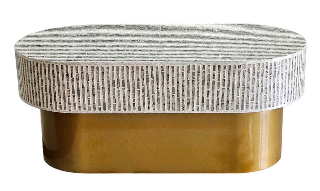 Opulent Elegance Mother of Pearl Coffee Table