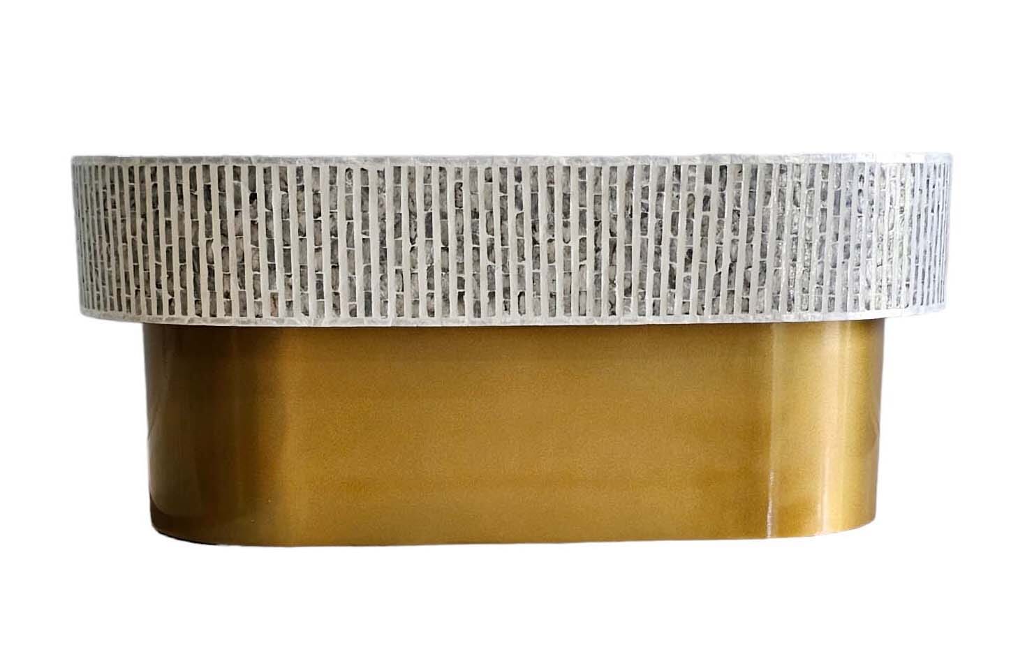 Opulent Elegance Mother of Pearl Coffee Table