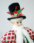 Traditional 65cm Luxury Christmas Caroler Elf