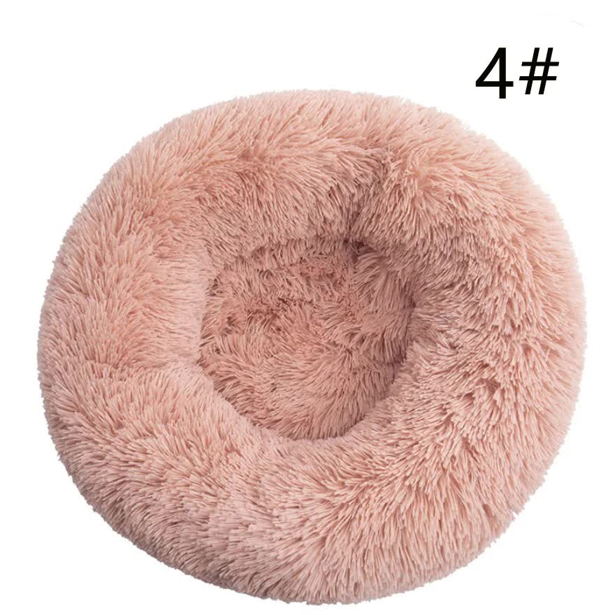 Calming Faux Fur Round Pet Bed