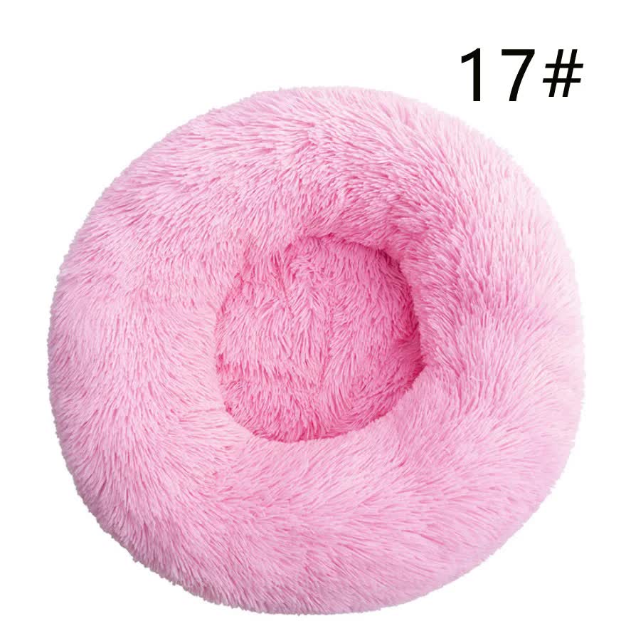 Calming Faux Fur Round Pet Bed