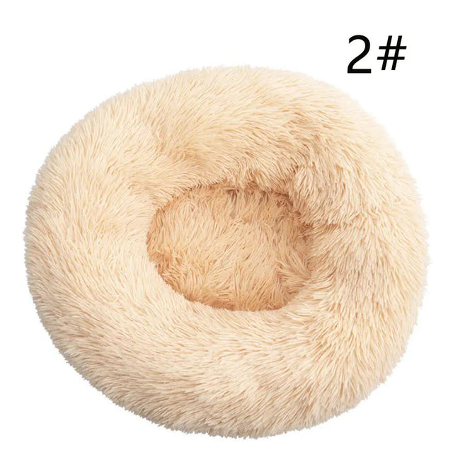 Calming Faux Fur Round Pet Bed