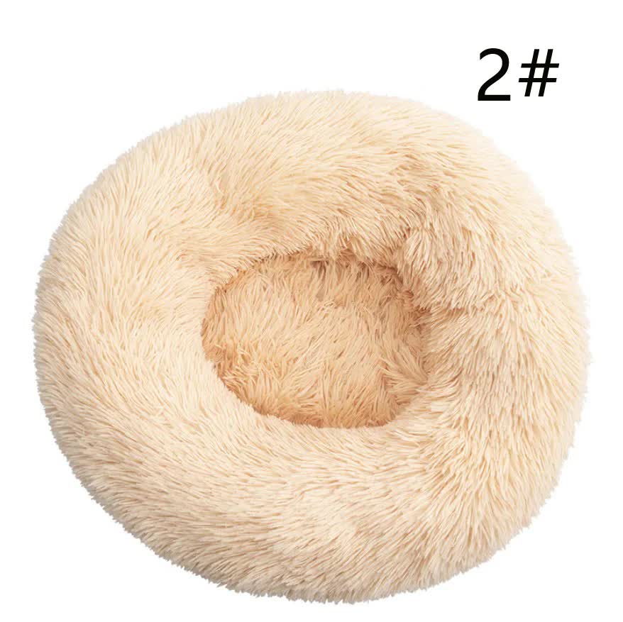 Calming Faux Fur Round Pet Bed
