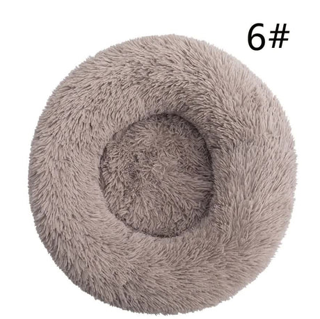 Calming Faux Fur Round Pet Bed