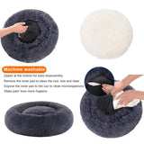 Calming Faux Fur Round Pet Bed