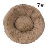 Calming Faux Fur Round Pet Bed