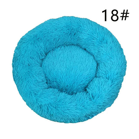 Calming Faux Fur Round Pet Bed