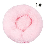 Calming Faux Fur Round Pet Bed