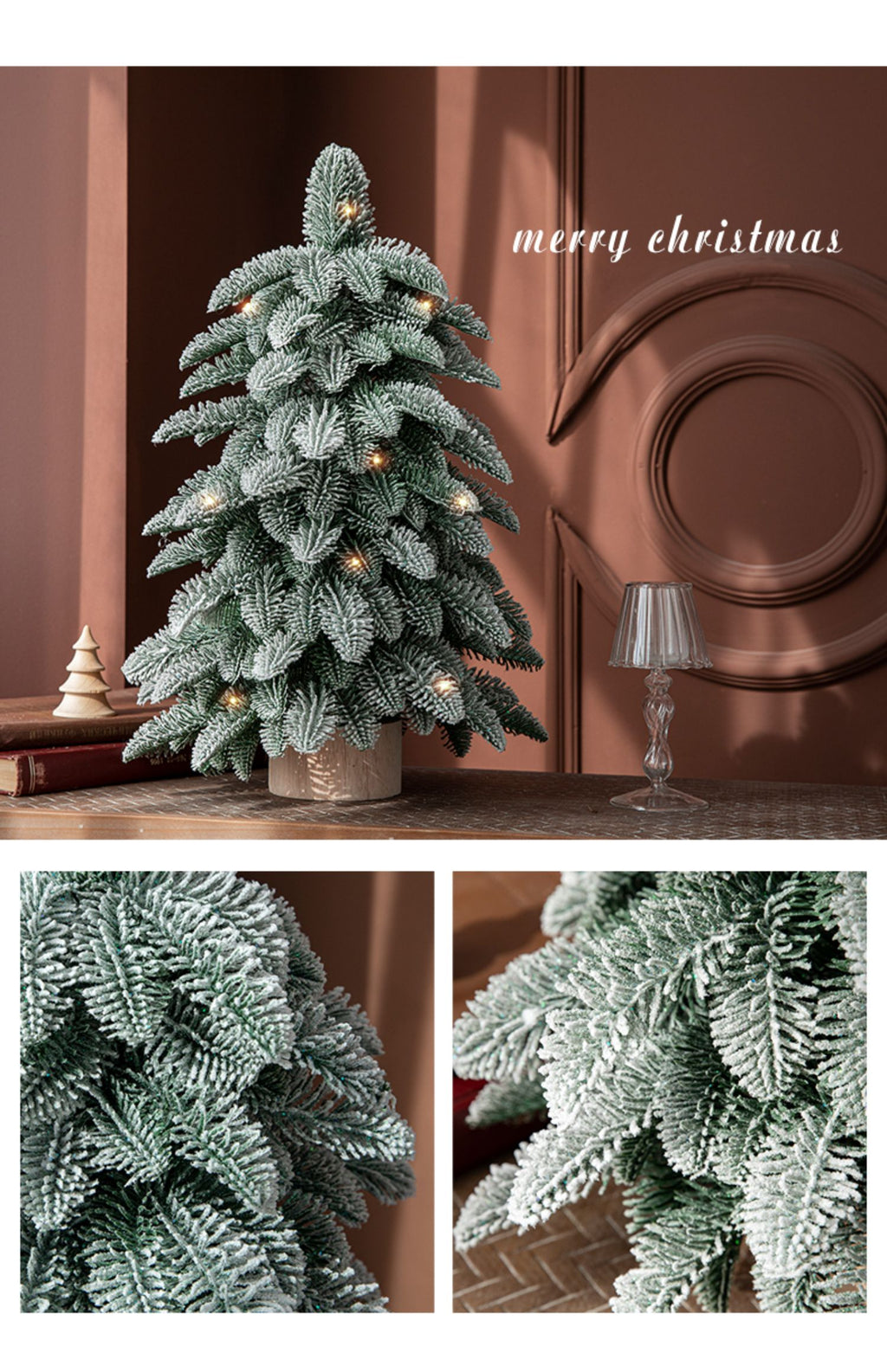 Snow-Covered 55cm Mini Christmas Tree