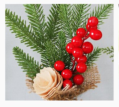 Mini Christmas Pine Tree with Red Berries