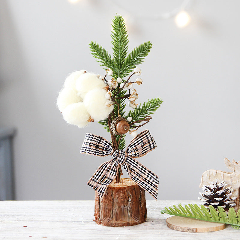 Mini Rustic Christmas Tree Decoration Set
