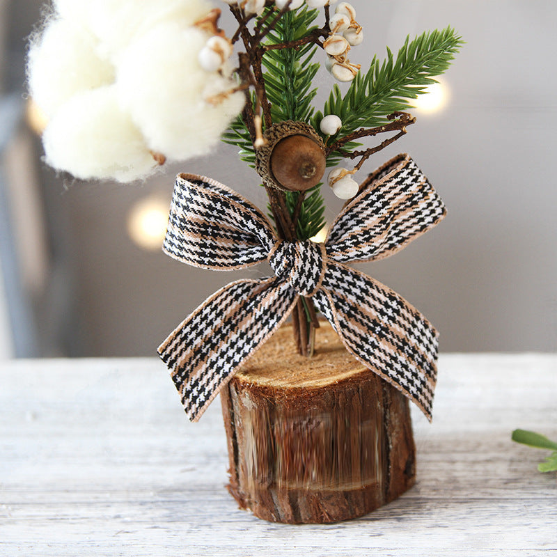 Mini Rustic Christmas Tree Decoration Set