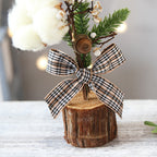 Mini Rustic Christmas Tree Decoration Set