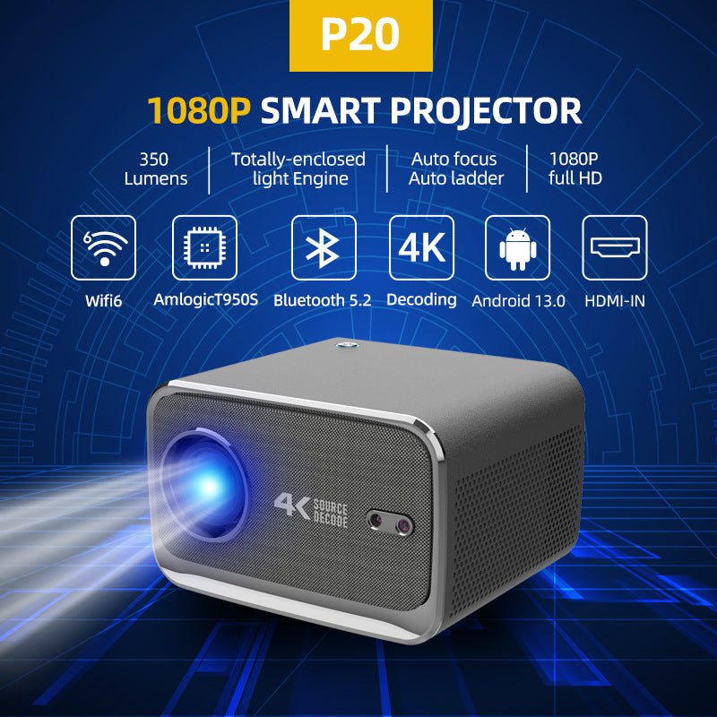 P20 1080P Smart Projector with 4K Support