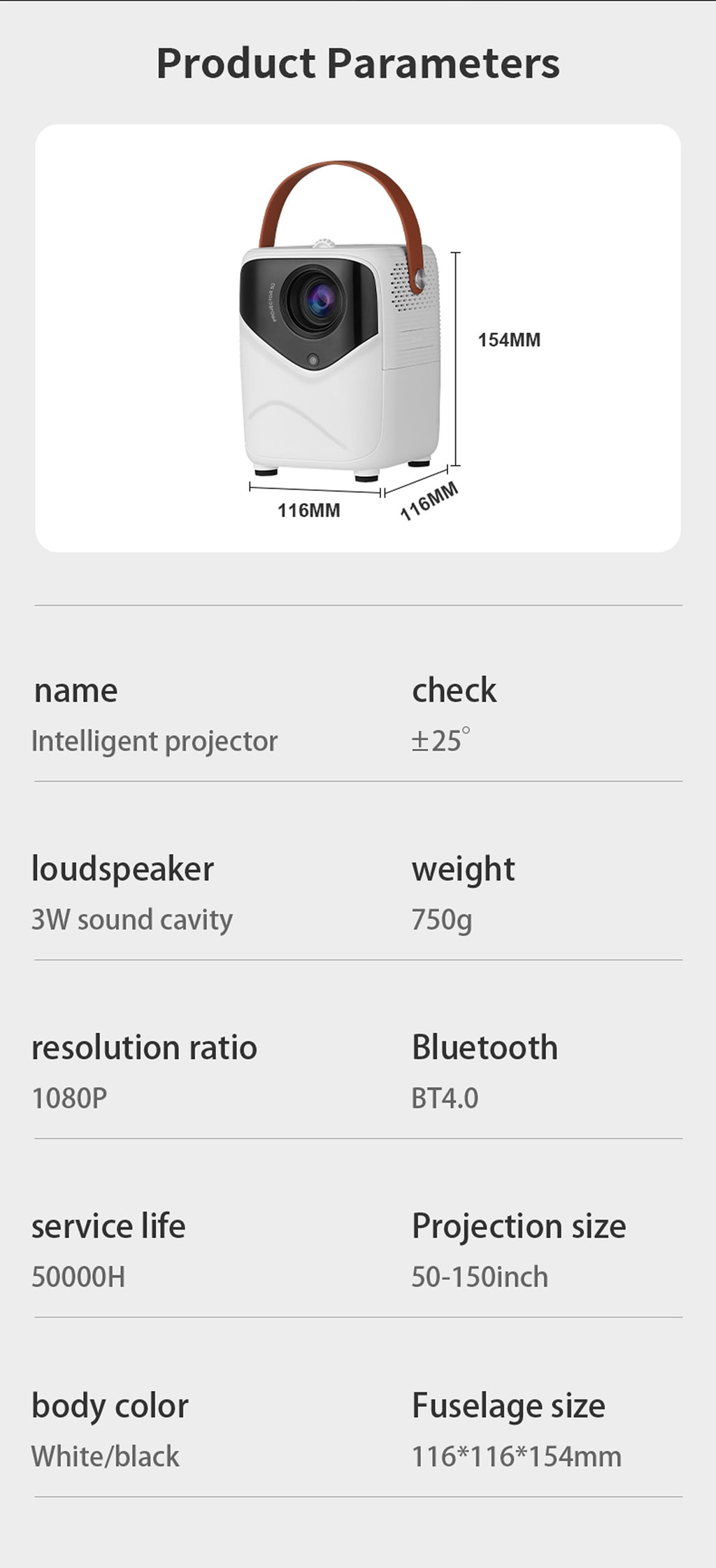 Compact Mini HD Projector for Immersive Viewing