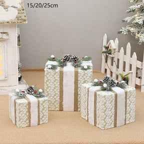 Elegant Set of 3 Decorative Christmas Gift Boxes