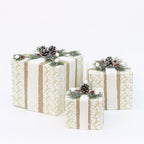 Elegant Set of 3 Decorative Christmas Gift Boxes