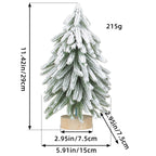 Snow-Dusted Miniature Pine Tree Decoration