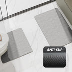 Bathroom Floor Mat Set - U-Shaped Toilet Mat & Rectangular Mat for Bathroom