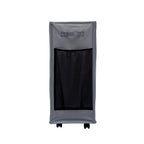 Dark Grey Foldable Yoga Storage Basket, Oxford Fabric Laundry Hamper, Multi-Purpose Organizer for Toys and Bathroom Essentials
