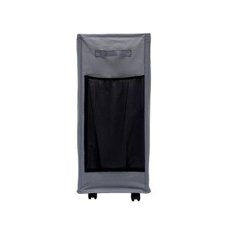 Dark Grey Foldable Yoga Storage Basket, Oxford Fabric Laundry Hamper, Multi-Purpose Organizer for Toys and Bathroom Essentials